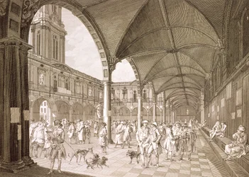 Innenansicht der Royal Exchange, London, 1788